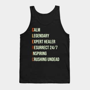 Cleric Healer Priest RPG Pnp Roleplaying Dungeon Meme Gift Tank Top